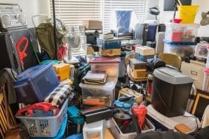 Cluttered Spare Bedroom